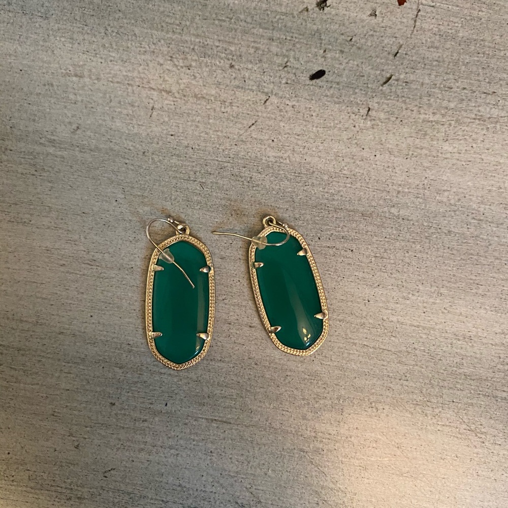 Kendra Scott green earrings - Picture 3 of 4